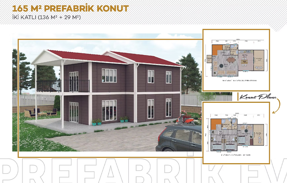 Tek ve İki Katlı Prefabrik Projemiz